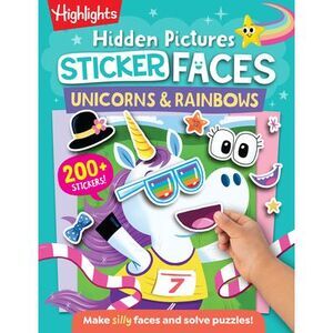 Hidden Pictures Sticker Faces: Unicorns & Rainbows: Colorful Unicorn and Rainbow